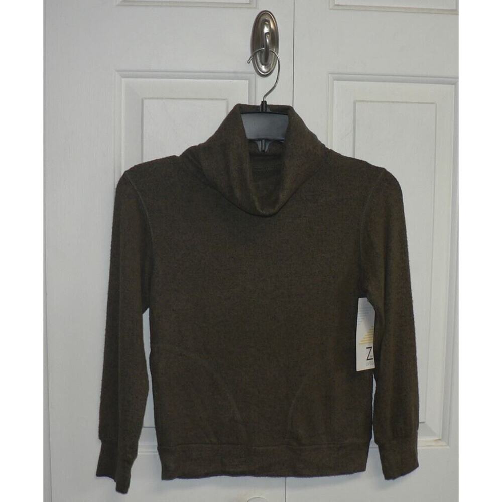 Z By Zella Girls Cozy Long Sleeve Cowl‎ Neck Pullover Sweater in Olive XS(5/6)